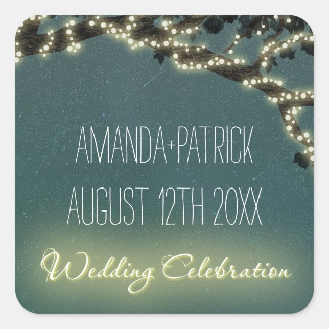 Enchanted Tree Branch Rustic Wedding Favours Seals (Front)