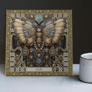 Enchanted Tribal Butterfly Spirit Animal Ceramic Tile