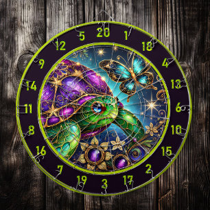 Enchanted Turtle Butterfly Fantasy Lodge Decor Dartboard