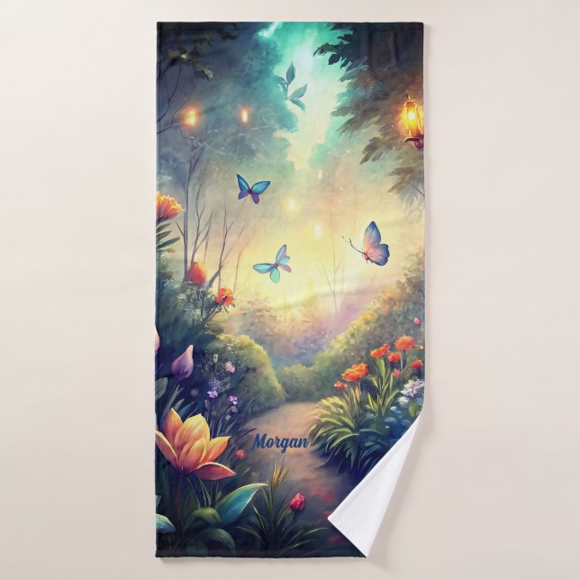 Enchanted Twilight Garden - Magical Forest Gift Bath Towel Set (Bath Towel)