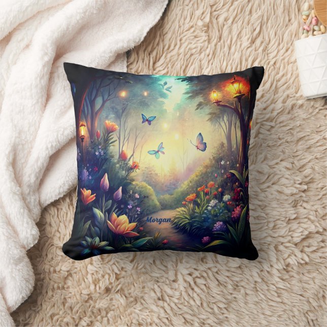 Enchanted Twilight Garden - Magical Forest Gift Cushion (Blanket)