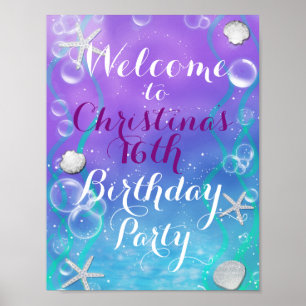 Enchanted Under The Sea Beach Welcome Table Sign