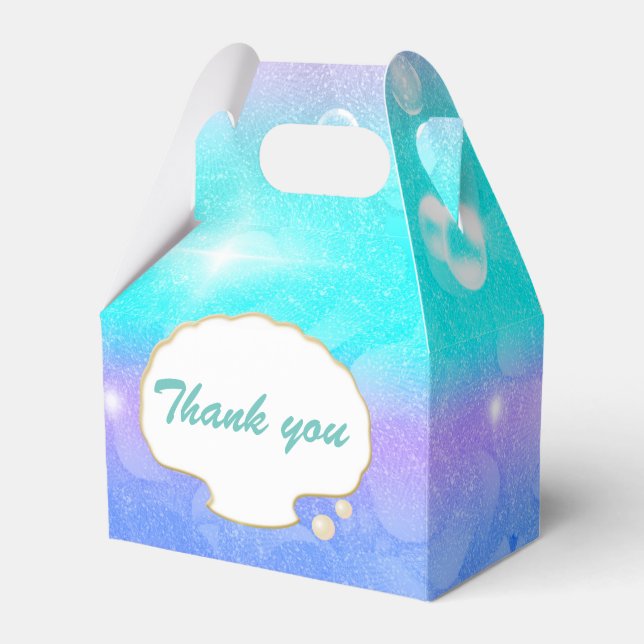 Enchanted Under the Sea Mermaid Party Favour Boxes (Front Side)