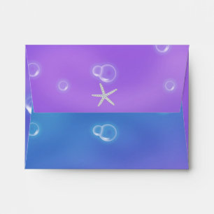 Enchanted UNDER THE SEA Purple Invitation Envelope
