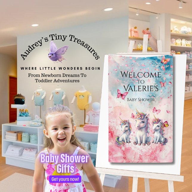 Enchanted Unicorn Baby Shower Banner (Creator Uploaded)