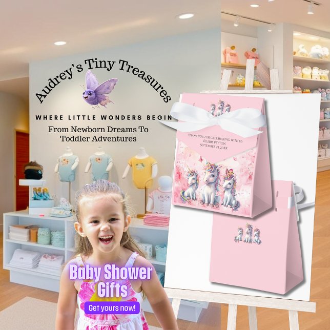 Enchanted Unicorn Baby Shower Favour Boxes (Creator Uploaded)