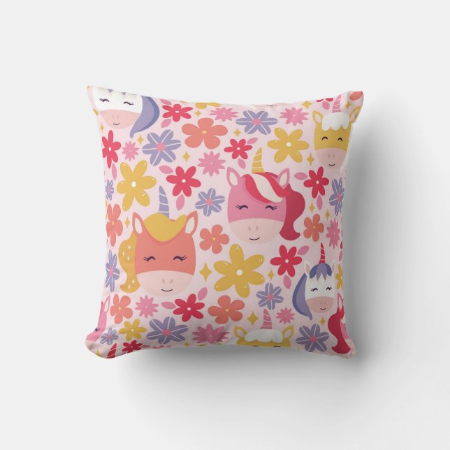 Enchanted Unicorn Meadow Cushion (Front)