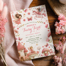 Enchanted Unicorn Pink Fairy First Birthday Party