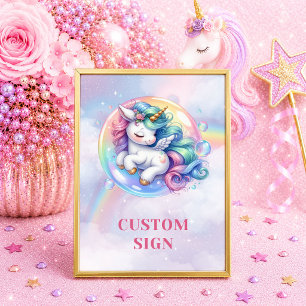 Enchanted Unicorn Pink Purple Girl Birthday 8x10 S Poster
