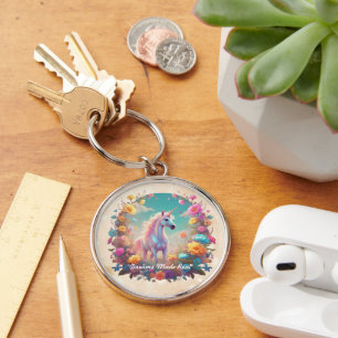 "Enchanted Unicorn Realm" Key Ring