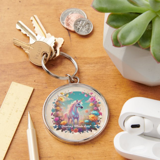"Enchanted Unicorn Realm" Key Ring (Desk)