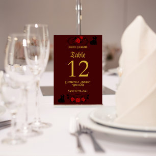 Enchanted Union Wedding Table Number