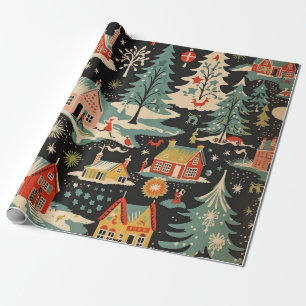 Enchanted Village Festive Gift Wrapping Paper