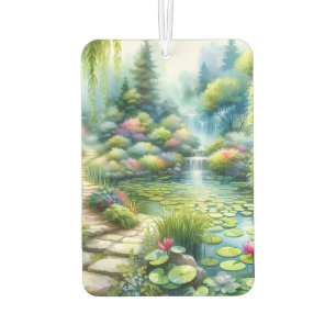 Enchanted Waterfall Garden Lily Pond Car Air Freshener