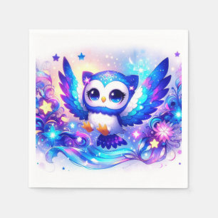 Enchanted Whimsical Owl Baby Shower Napkin