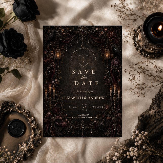 Enchanted Whimsy Goth Wedding Save The Date (Creator Uploaded)
