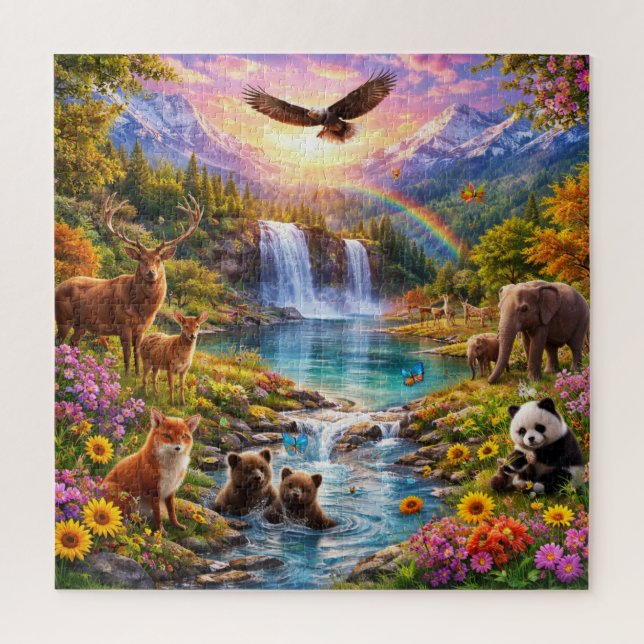 Enchanted Wildlife Valley Nature Puzzle (Vertical)