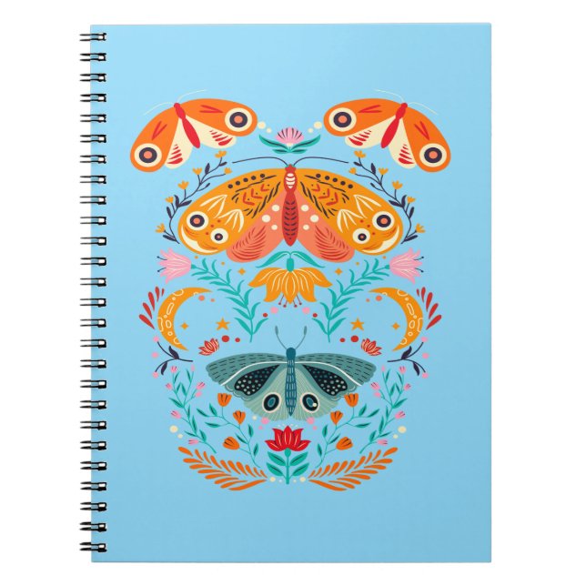 Enchanted Wings Magical Moth Butterfly Notebook (Front)