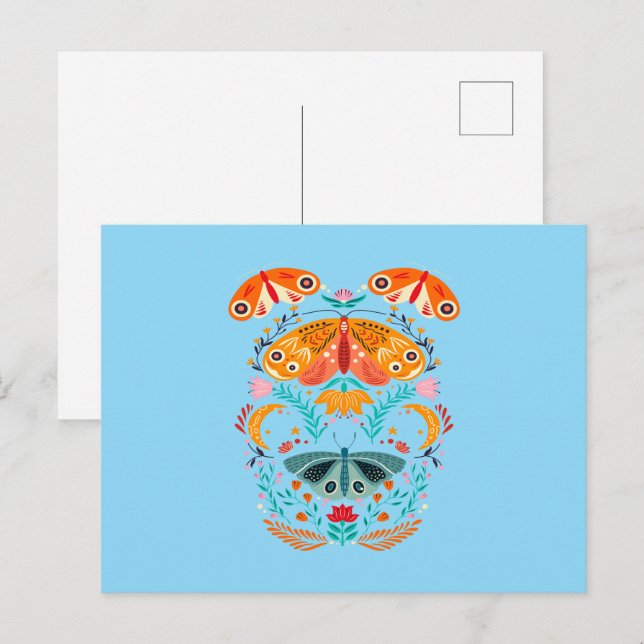 Enchanted Wings Magical Moth Butterfly Postcard (Front/Back)