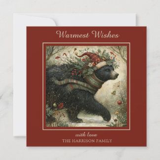 Enchanted Winter Bear Holiday Card