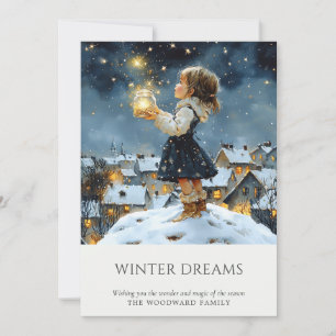 Enchanted Winter Christmas Holiday Card
