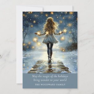 Enchanted Winter Christmas Holiday Card