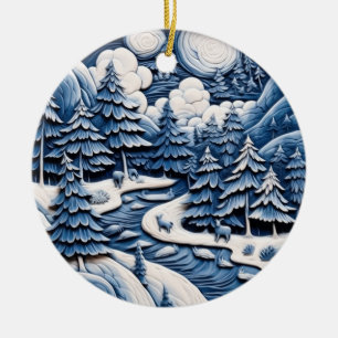 Enchanted Winter Forest Ornament