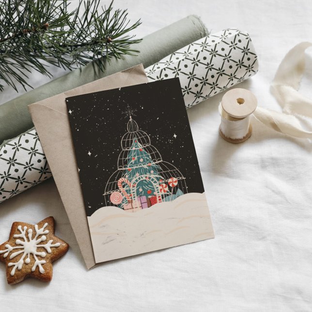 Enchanted Winter Glasshouse Filled with Festive  Card (Creator Uploaded)
