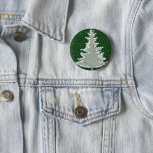 Enchanted Winter Glow Christmas Tree 6 Cm Round Badge