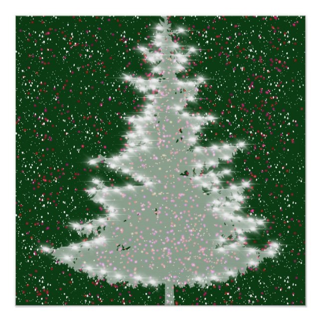 Enchanted Winter Glow Christmas Tree Poster (Front)