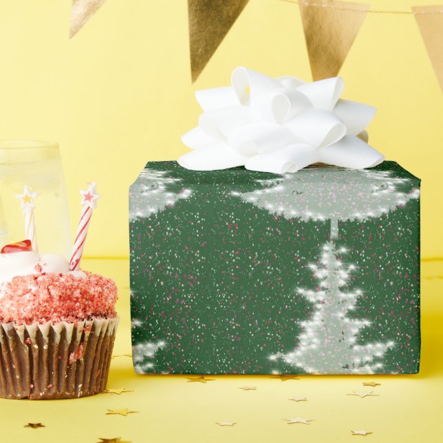Enchanted Winter Glow Christmas Tree Wrapping Paper (Birthday Party)