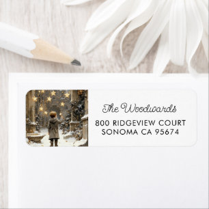 Enchanted Winter Holiday Return Address Label