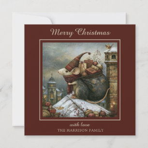 Enchanted Winter Mouse Holiday Card