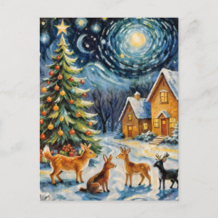 Enchanted Winter Night Postcard