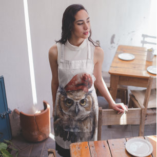 Enchanted Winter Owl Apron
