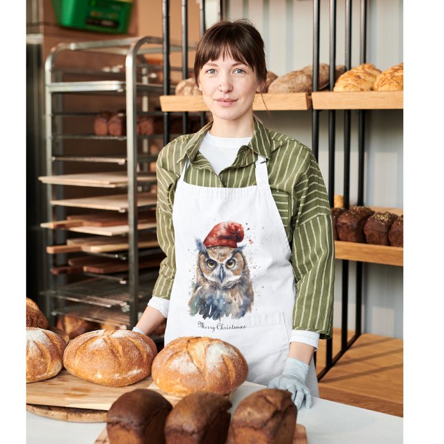 Enchanted Winter Owl, custom Apron (Creator Uploaded)