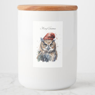 Enchanted Winter Owl, custom Food Label
