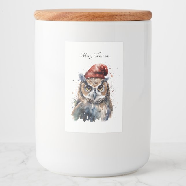 Enchanted Winter Owl, custom Food Label (Front)