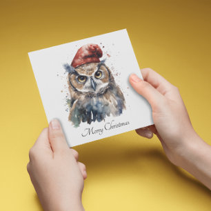Enchanted Winter Owl, custom Invitation