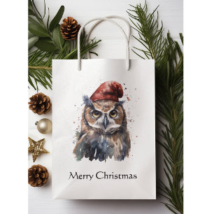 Enchanted Winter Owl, custom Medium Gift Bag