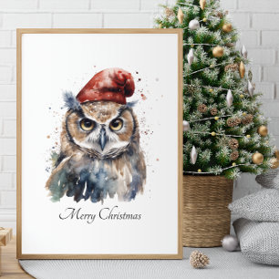 Enchanted Winter Owl, custom Poster