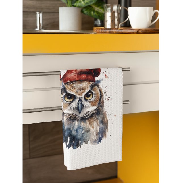Enchanted Winter Owl, custom Tea Towel (Creator Uploaded)