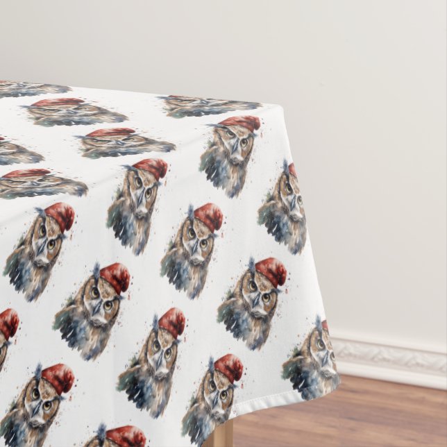 Enchanted Winter Owl Tablecloth (In Situ)