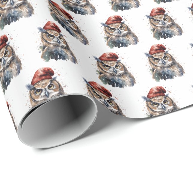Enchanted Winter Owl Wrapping Paper (Roll Corner)