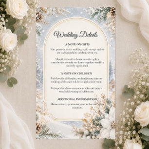 Enchanted Winter Wonderland Elegance Wedding Enclosure Card