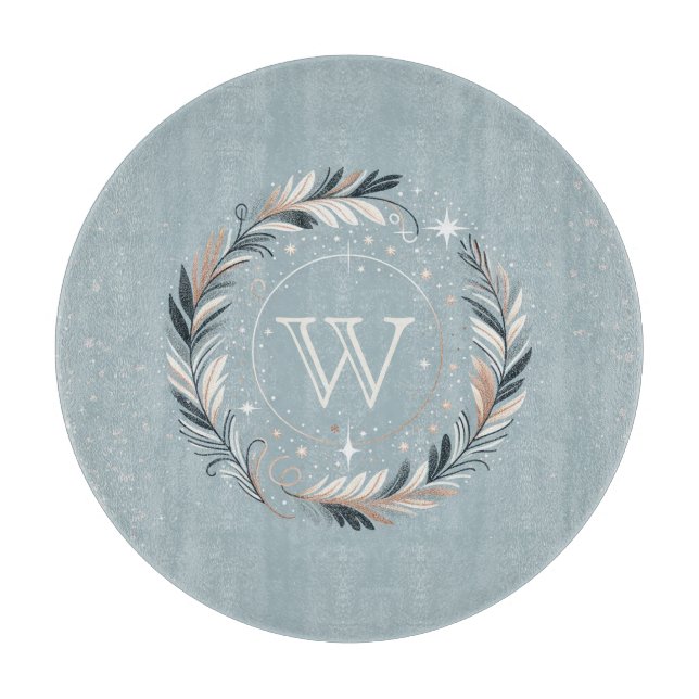 Enchanted Winter Wreath Cutting Board (Front)