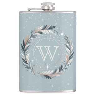Enchanted Winter Wreath Hip Flask
