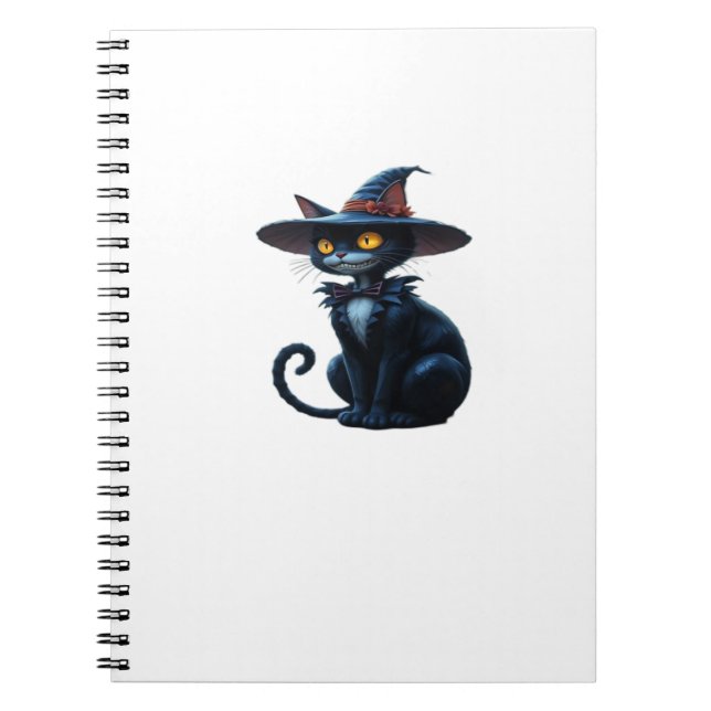 Enchanted Witch Halloween Cat Scene Classic T-Shir Notebook (Front)