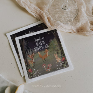 Enchanted Woodland Baby Shower Decor Napkins