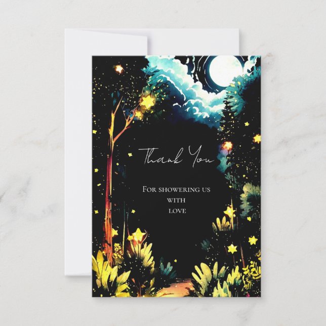 Enchanted Woodland Baby Shower Thank You Card (Front)